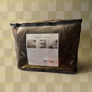 Charter Club Damask Collectn Full/Qn 3pc Coverlet Set Brown 210 Thread Count NEW